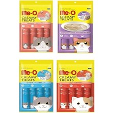 Gimcat Me-O Krema Sıvı Kedi Ödülü 15GR 4lü 4 Paket