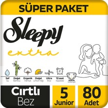 Sleepy Extra Günlük Aktivite Süper Paket Bebek Bezi 5 Numara Junior 80'li