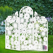 Liar Dekor Liar Ahşap Paravan - LPR-222 -(Beyaz) LPR-222