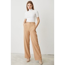 Foremia Retro Palazzo Pantolon-Karamel