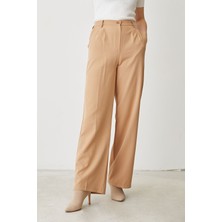 Foremia Retro Palazzo Pantolon-Karamel