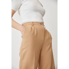 Foremia Retro Palazzo Pantolon-Karamel