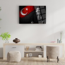 SRD Concept Atatürk 37 Cam Tablo-Atatürk Tablosu