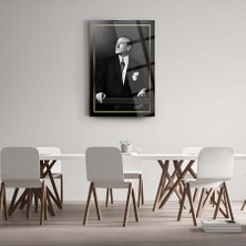 SRD Concept Atatürk 64 Cam Tablo-Atatürk Tablosu
