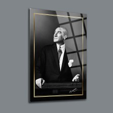SRD Concept Atatürk 64 Cam Tablo-Atatürk Tablosu