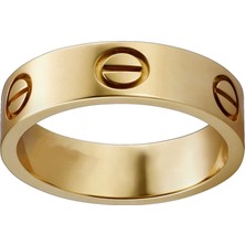 X-lady Accessories Kartier Düz Yüzük Gold Renk 17 Numara