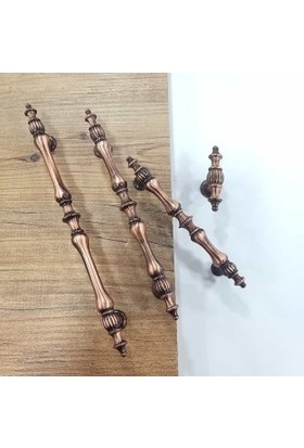 Aron Ada Rustik Antik Bakır Kulp 128MM Mobilya Çekmece Mutfak Dolap Komidin Şifonyer Kulbu 12,8cm