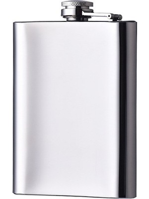 Herkesetoptantic 6 Oz Çelik Cep Matarası (Gümüş)