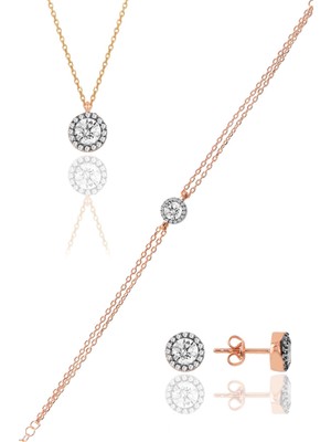 Söğütlü Silver Gümüş Elmas Montürlü Set