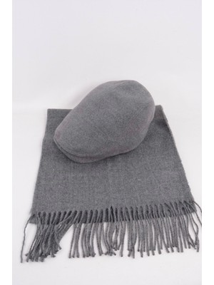 mercantoptan Erkek Şapka Yün London Kasket Atkı Hediyeli Kombin