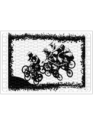 Baskı Dükkanı Bmx Racing Jump Motorsiklet Puzzle 240 Parça Yapboz