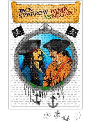 Baskı Dükkanı Jack Sparrow Vs Alma Negra Puzzle 240 Parça Yapboz