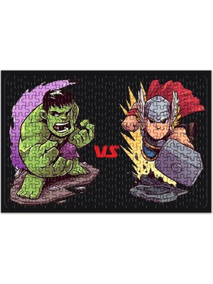 Baskı Dükkanı Hulk ve Thor Puzzle 240 Parça Yapboz