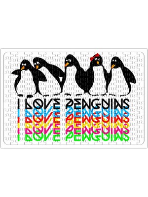 Baskı Dükkanı Penguins Pengüen Puzzle 240 Parça Yapboz