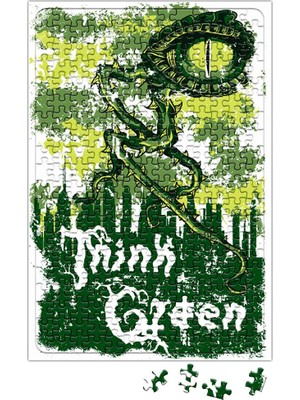Baskı Dükkanı Think Green Pense Verde Puzzle 240 Parça Yapboz