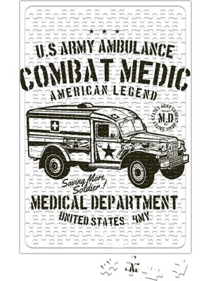 Baskı Dükkanı Us Army Ambulance Puzzle 240 Parça Yapboz