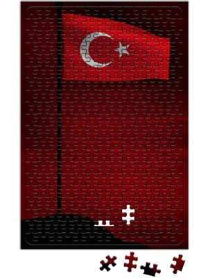 Baskı Dükkanı Bayrakları Bayrak Yapan Üstündeki Kandır Puzzle 240 Parça Yapboz