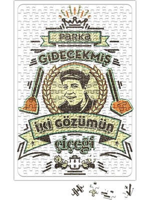 Baskı Dükkanı Kemal Sunal Parka Gidecekmiş Iki Gözümün Çiçeği Puzzle 240 Parça Yapboz