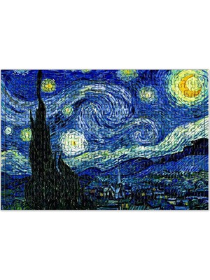 Baskı Dükkanı Van Gogh Yıldızlı Gece Puzzle 240 Parça Yapboz