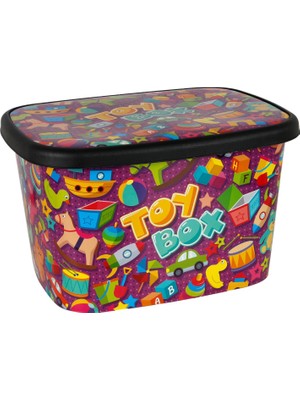 Bitter Eğlenceli Desenli Oyuncak Saklama Kutusu 12,5 Litre