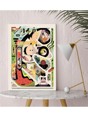 Bk Gift Modern Soyut Tasarımlı Kanvas Tablo 30 x 50 cm -15