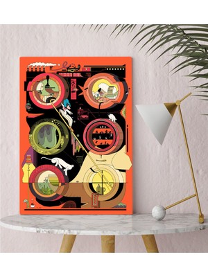 Bk Gift Modern Soyut Tasarımlı Kanvas Tablo 30 x 50 cm -13