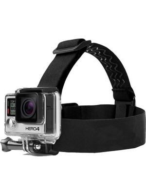 Gplus GP24 Gopro 11 Hero 10 Sjcam SJ4000 SJ5000 Sj6 Sj7 Eken H9R Aksiyon Kamera Kaydırmaz Silikonlu Universal Kafa Bandı Head Strap