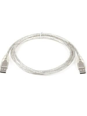 Aciko USB Erkek-Erkek Kablo 1.5 mt Şeffaf Kablo