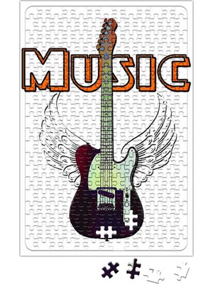 Baskı Dükkanı Guitar Music Gitar Müzik Puzzle 240 Parça Yapboz