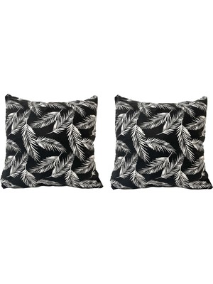 Vip Home Concept Kırlent Yastık Dolgulu Fermuarlı Vip Yastık 2 ADET-43X43 Cm(Siyah Tüy)