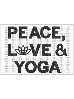 Baskı Dükkanı Peace Love & Yoga Puzzle 240 Parça Yapboz
