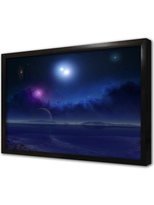 Tablosan Uzay Teleskobu Görüntüleri Çerçeveli Mdf Tablo