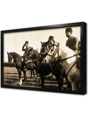 Tablosan Ata Binen Atatürk ve Arkadaşları Çerçeveli Cam Tablo