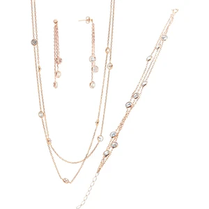 Söğütlü Silver Gümüş Rose Sıra Taşlı Takım