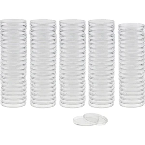 100 Adet Temizle Plastik Sikke Kapsül Tutucular Vitrin Kutusu Koleksiyonu 30MM (Yurt Dışından)