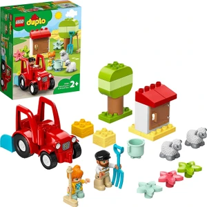 DUPLO® Town Çiftlik Traktörü ve Hayvan Bakımı 10950 Küçük Çocuklar için Oyuncak Traktör ve 2 Koyun İçeren Yaratıcı bir Oyun Seti (27 Parça)