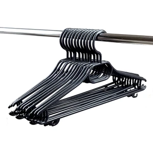 Binbirreyon Elbise Askısı Kırılmaz Geniş Askı 6 Adetli Set 38CM Siyah DE218