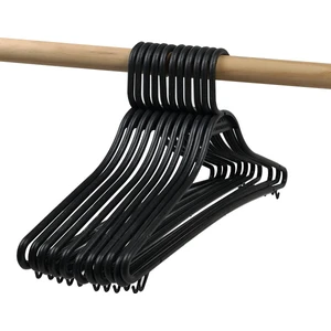 Binbirreyon Geniş Elbise Askısı 12 Adet Kırılmaz Askı 42CM Siyah DE026