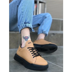 162 Bağcıklı Erkek Model Dikişli Yüksek Taban Taba Spor Ayakkabı