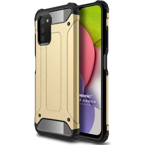 Samsung Galaxy A03S Kılıf Rugged Armor Gold