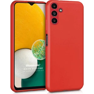 Matte Silicone Samsung Galaxy A13 Kılıf Kırmızı