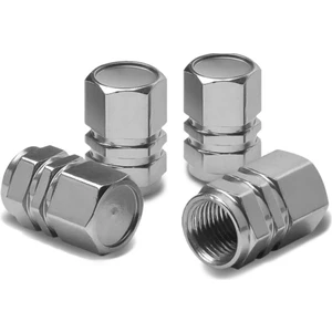 4 Adet Krom Renk Alüminyum Krom Altıgen Sibop Kapağı