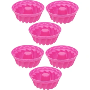Renkli Silikon 6'lı Kek ve Muffin Kalıbı