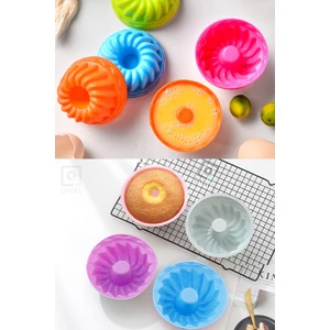 18 Li Mini Kek Kalıbı 3D Kurabiye Pasta Muffin Kalıpları Silikon Pişirme Kalıbı