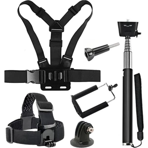 ST006 Gopro Hero 10 Sjcam SJ4000 Eken H9R Aksiyon Kameralarla Uyumlu 6 Parça Aksiyon Kamera Başlangıç Seti