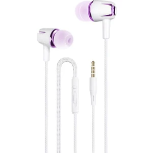3.5mm Kablolu Kulaklık Kulakiçi Stereo Ses Metal Bas Kulaklık Akıllı Telefon Için Mic ile (Gül Kırmızı) (Yurt Dışından)