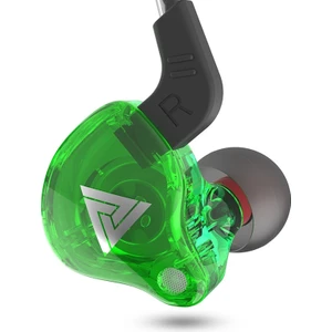 Qkz Ak6 3.5mm Kulak Kablolu Subwoofer Spor Kulaklık, Kablo Uzunluğu: Yaklaşık 1.2m (Mavi ve Kırmızı) (Yurt Dışından)
