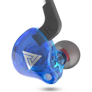 Qkz Ak6 3.5mm Kulak Kablolu Subwoofer Spor Kulaklık, Kablo Uzunluğu: Yaklaşık 1.2m (Mavi ve Kırmızı) (Yurt Dışından)