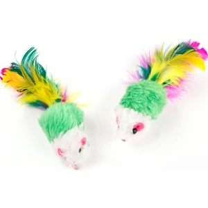 Tüylü Mini Fare Kedi Oyuncağı 4.8 cm 4'lü