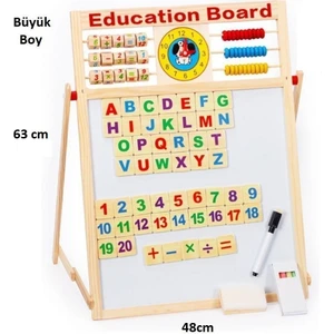 Büyük Boy Manyetik Yazı Tahtası Ahşap Eğitim Çocukları Matematik Öğrenme Oyuncak Bulmaca